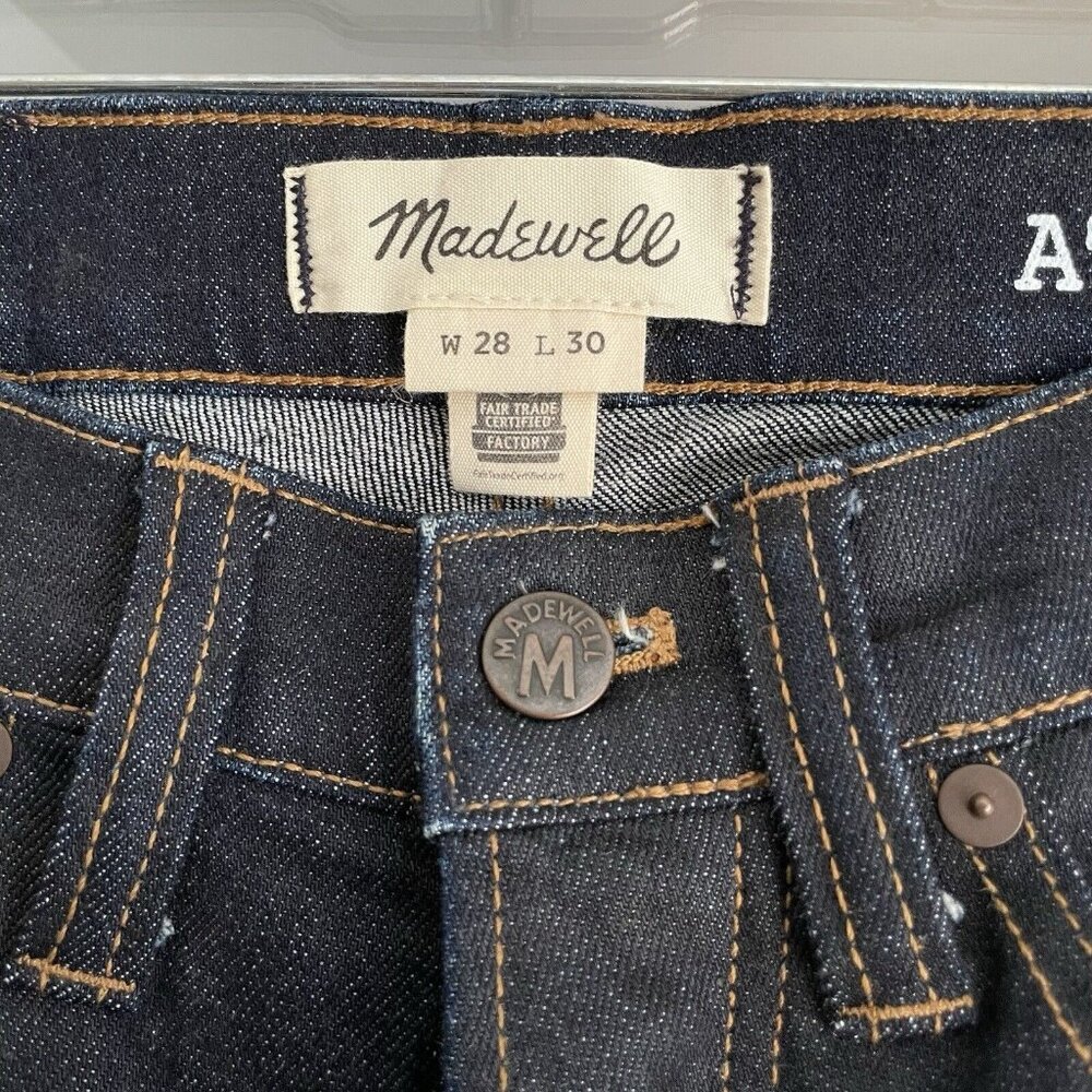 Madewell Athletic Slim Jeans in Resin Rinse Size 28 x 30 - Picture 8 of 11